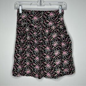 French Atmosphere Floral Print Skirt - Womens small